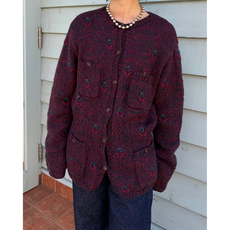 design knit cardigan