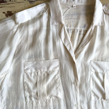 open collar silk shirt