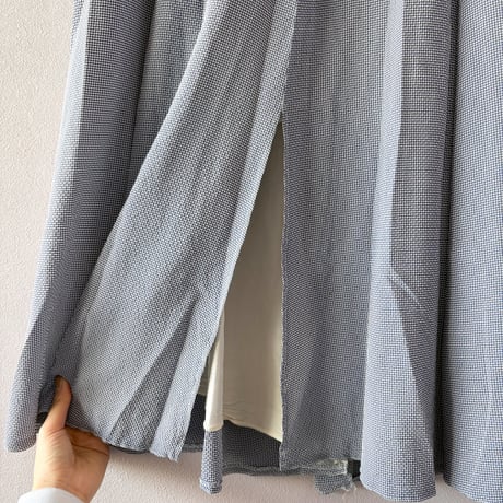 ice blue check skirt
