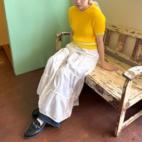 yellow knit tops
