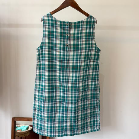 check pattern midi dress