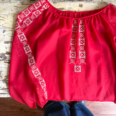 see-through embroidery tunic