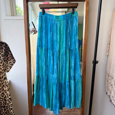 made in India blue cotton long skirt