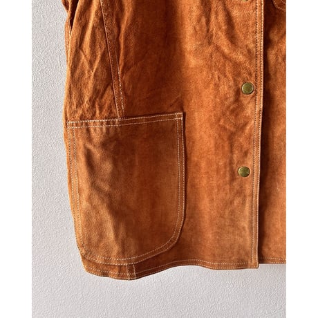 real leather vest