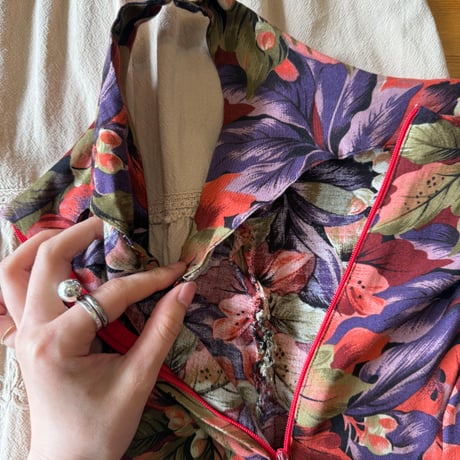 floral sleeve less dress