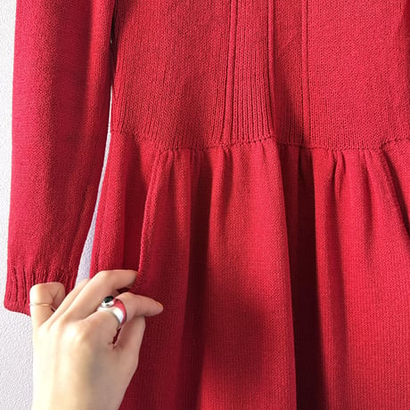 red knit dress