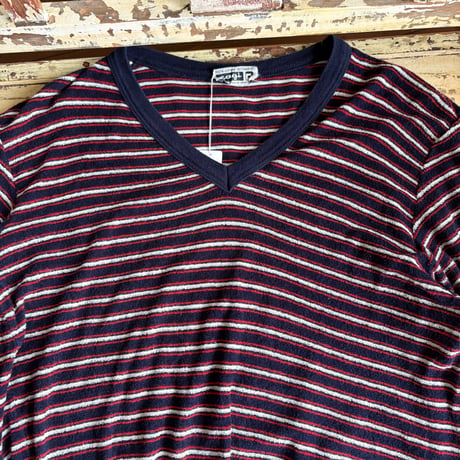 Made in Italy pile border tops　⚪️
