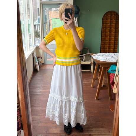 yellow knit tops