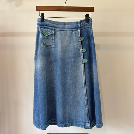 denim midi skirt