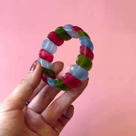 candy color stone bracelet