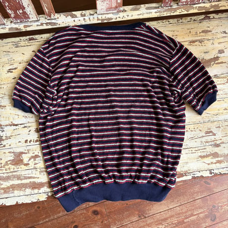 Made in Italy pile border tops　⚪️