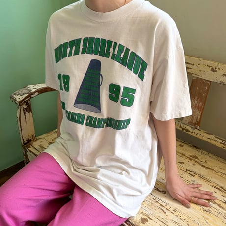 90s Made in USA college logo print tee