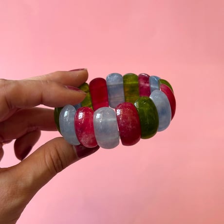 candy color stone bracelet