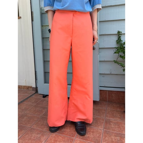 made in France salmon pink wide pants