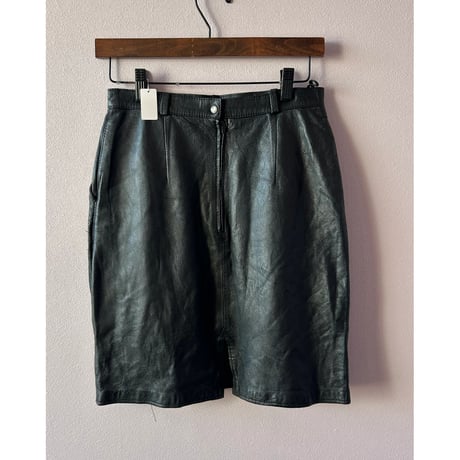 leather mini  skirt