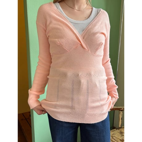 pink knit tops