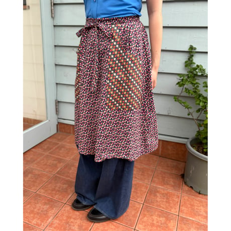 floral design wrap skirt
