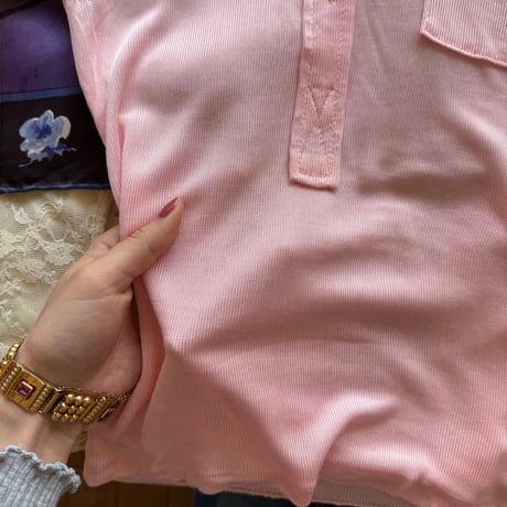 70s made in Stockholm baby pink tops