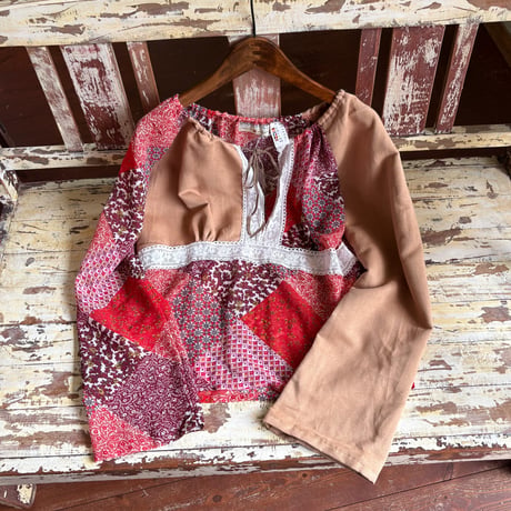 patchwork design tunic ⚪️
