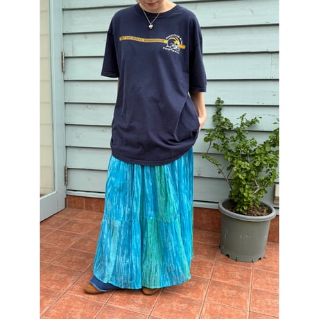 made in India blue cotton long skirt