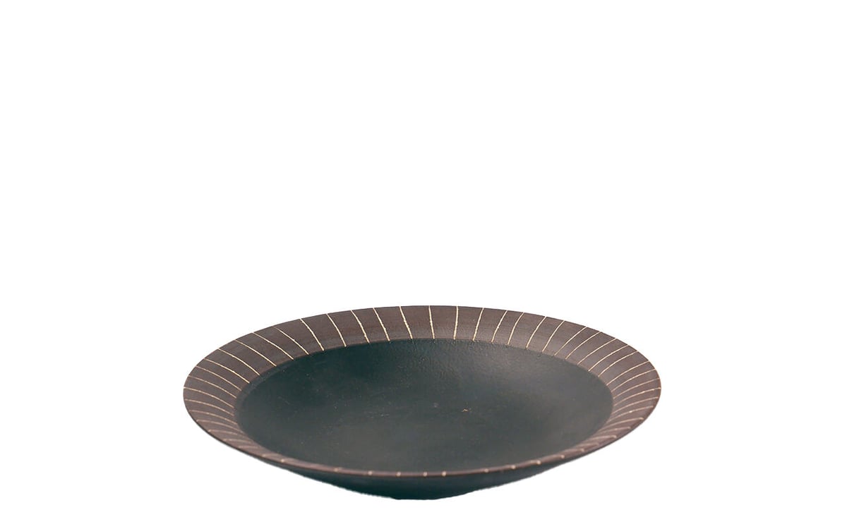 漆器 黒色 深皿 直径約21cm 漆器 黒色 深皿 直径約21cm