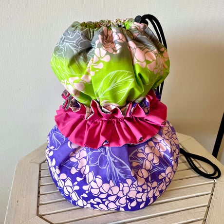 【楽器ケース】フリル付き♪ふわふわイプケース＊レイ（パープル グリーン グレー グラデ）
