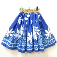 ◎～50㎝　オーダー　ケイキパウスカート　ブルーグラデーション　プルメリア ◎～50㎝ オーダー ケイキパウスカート ブルーグラデーション