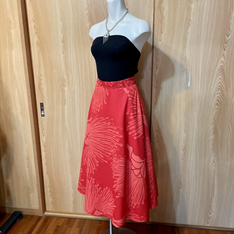 ラップスカート】ハワイアンラップスカート(レフア /レッド