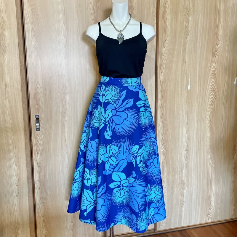 マナオラ ハワイ ラップスカート ラップスカート】ハワイアンラップスカート (オーキッド ブルー