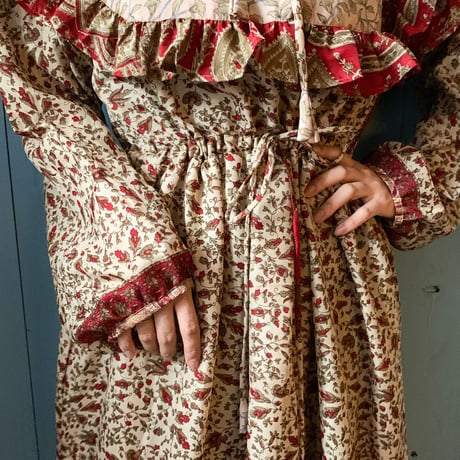"Saruche" original vintage saree dress [SD2]