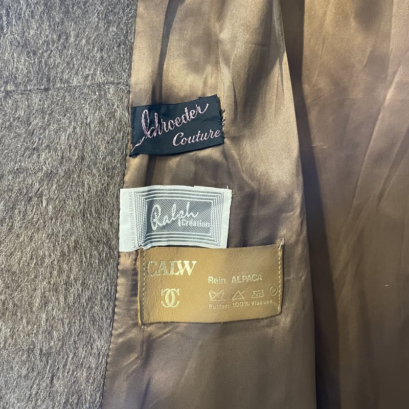 EURO vintage ブラウンアルパカコート[9931] | CRUNCH & Archer