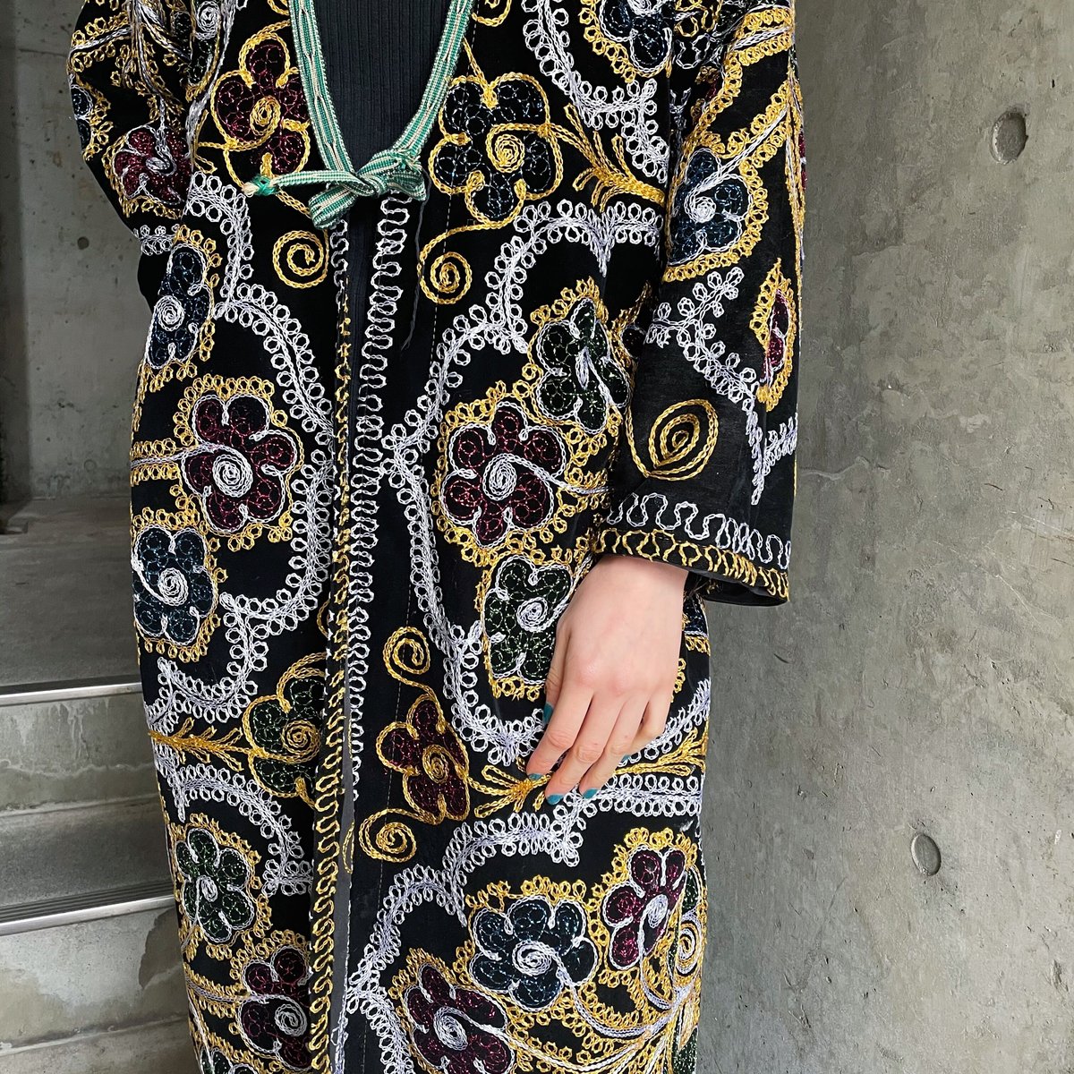 ヴィンテージスザニ刺繍スザニコート