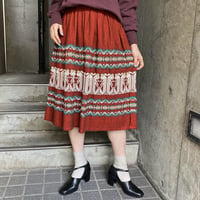 1970s vintage グアテマラ刺繍フレアスカート [9855]