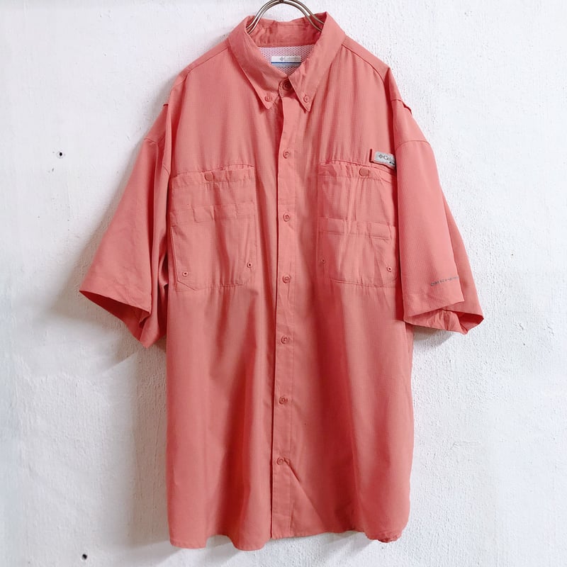 sold out！Columbia コロンビア　フィッシングシャツ ピンク