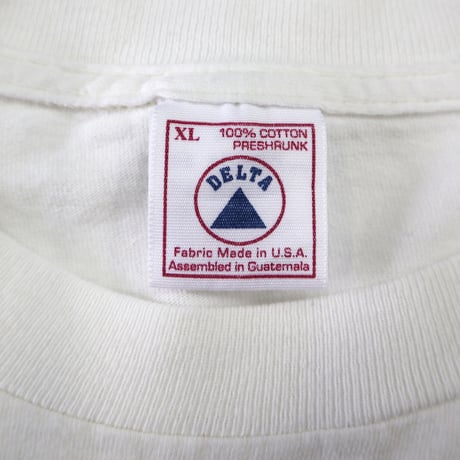 90's～ DELTA "Message" 両面 プリント Tシャツ XLサイズ