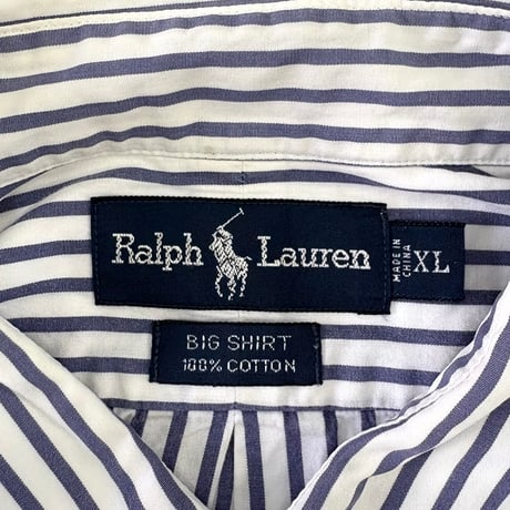 90's Ralph Lauren "BIG SHIRT" BD Stripe Shirt XLサイズ