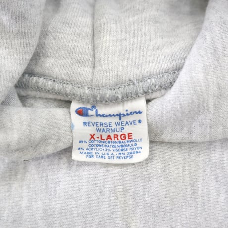 80’s CHAMPION RW SWEAT PARKA "目付き&染み込みプリント" XLサイズ USA製