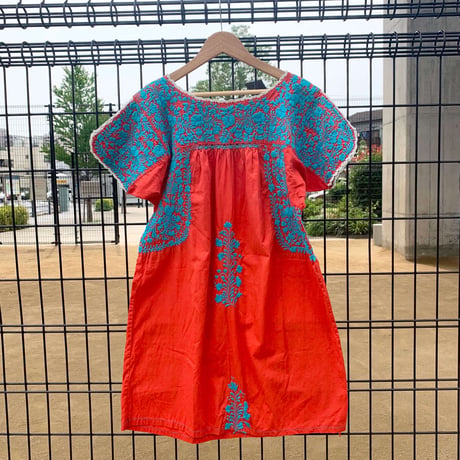 "Women's" 刺繍 メキシカン ワンピース Mexico製