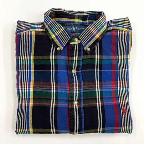 90's Ralph Lauren Flannel BD Shirt Lサイズ