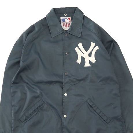 80's～90's sports casual wear "Yankees" 両面 ワッペン ナイロン コーチ ジャケット