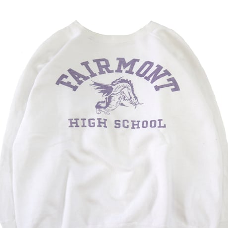 ～60's unknown "FAIRMONT HIGH SCHOOL" 染み込み プリント スウェット
