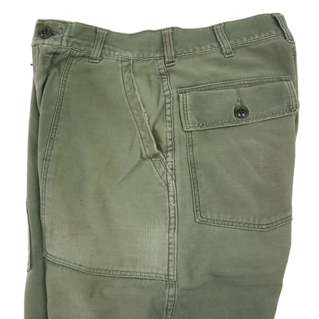 60's US ARMY "アルミジップ" Baker Pants Utility Trousers W30