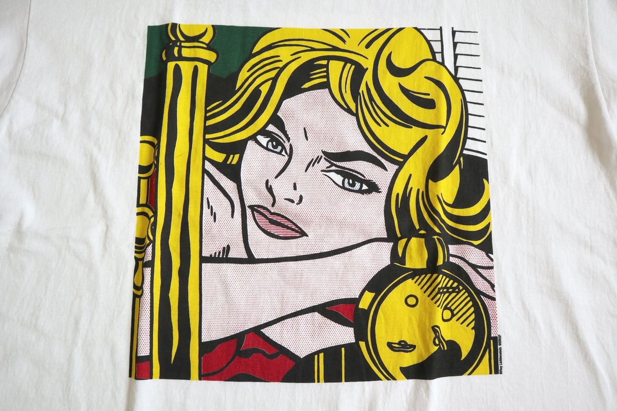 90's Roy Lichtenstein 両面プリント Pop Art Tシャツ XLサイズ...