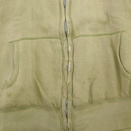 "Good Color" 60's～70's unknown "Thermal Lined" Full Zip Sweat Parka