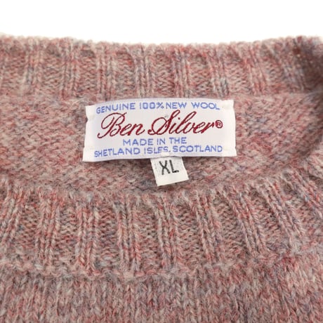 ～90's Ben Silver Shetland Wool Sweater XLサイズ SCOTLAND製
