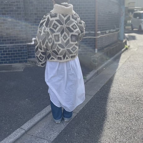 80's～ QUIPOS "Geometric Pattern" Wool Jacket