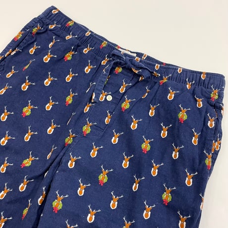 00's J.CREW "Reindeer Pattern" Pajama Pants Lサイズ