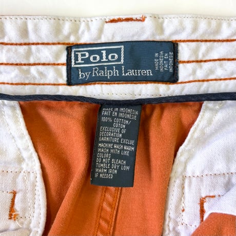 "Good Color" 90's～ Polo Ralph Lauren Chino Cargo Short Pants W34