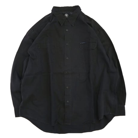 "Big Size" 90's DKNY Jeans "Solid Black" Shirt XXLサイズ