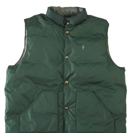 90's Ralph Lauren "リバーシブル" ナイロン ダウンベスト XLサイズ